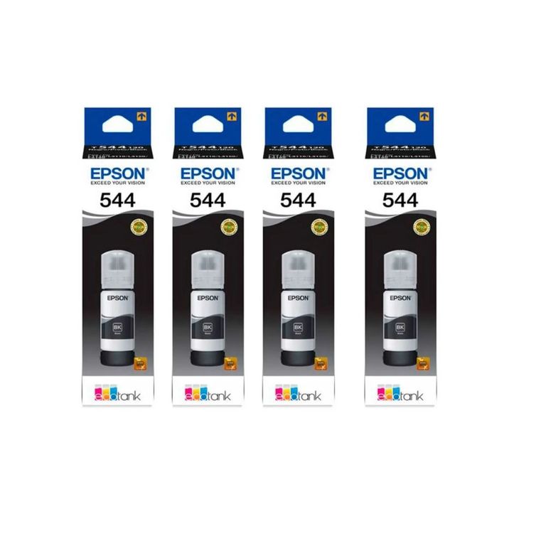 Pack 4 Tintas T544 Negro Botellas 65ml para EcoTank