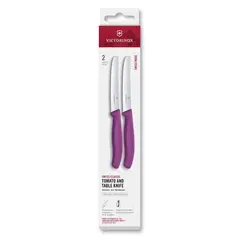 VICTORINOX - Set de Cuchillo para tomate y de mesa Swiss Morado Classic 2 piezas