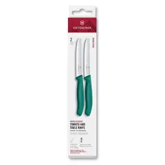 VICTORINOX - Set de Cuchillo para tomate y de mesa Swiss Verde Classic 2 piezas