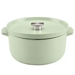 KITCHENAID - Olla tipo horno holandés con tapa en hierro fundido 57L Pistachio