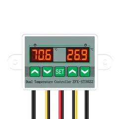 GENERICO - Controlador de Temperatura Digital Doble ZFX-ST3012