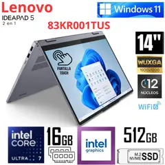 LENOVO - Laptop IdeaPad 2 EN 1 ULTRA 7-255U 16GB 512GB 14″  83KR001TUS Touch