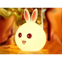 GENERICO - Lámpara LED Nocturna de Conejito de Silicona Inalámbrica