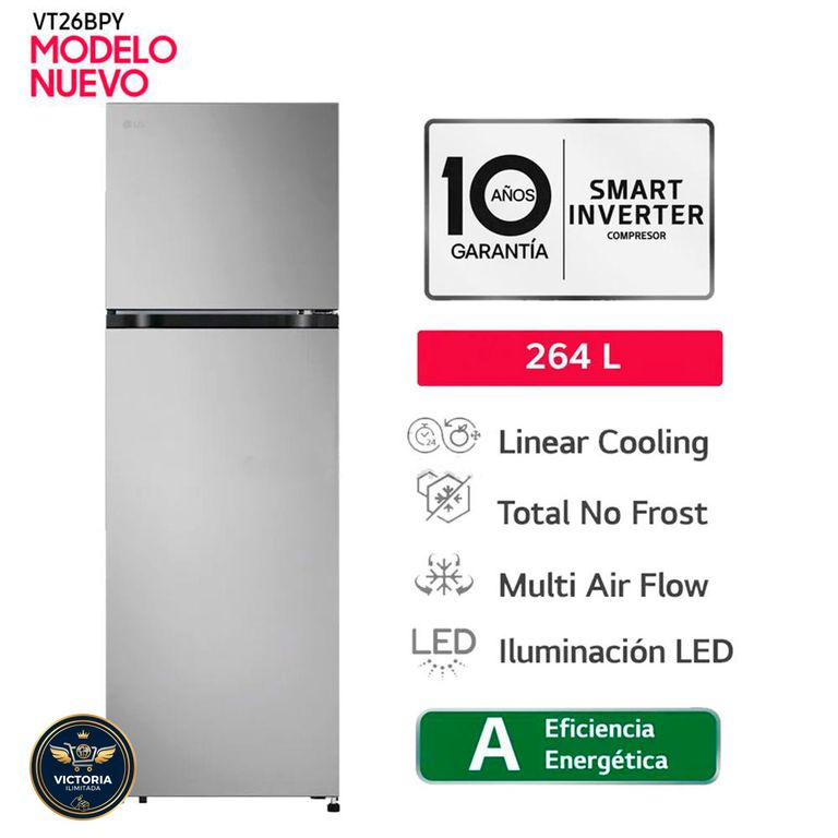Refrigeradora 264 LT No frost VT26BPY Plateada