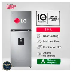 LG - Refrigeradora GT31WPP 314 Litros Top Freezer Door Cooling - Plateada