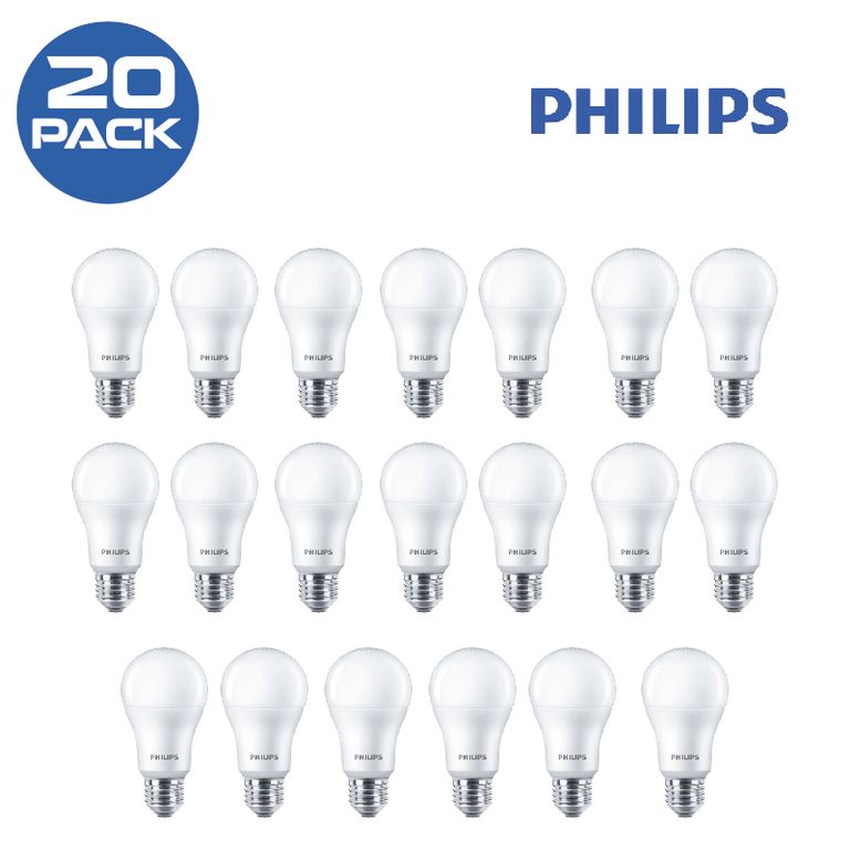 Pack 20 Focos LED 15W Luz Blanca EcoHome E27 6500K