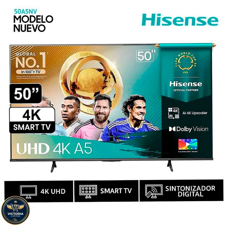 Televisor 50 Pulg Ultra HD 4K Smart TV 50A5NV Modelo Nuevo