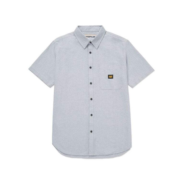 Camisa Hombre Oxford Relaxed S/s Celeste