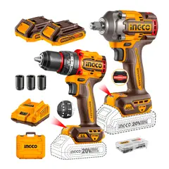 INGCO - Combo Llave De Impacto 405nm + Taladro Percutor 66nm