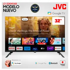 JVC - Televisor 32 Pulg. Smart TV GOOGLE TV HD LED LT-32KM148