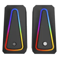 HALION - Parlante USB Gamer S257 Negro RGB