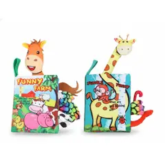 GENERICO - Libro Sensorial de Tela Jirafa Caballo