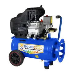 SAFARI - Compresora 50L 2 5HP 60HZ 8BAR 220V Azul con Carrete - BMX-50L BL