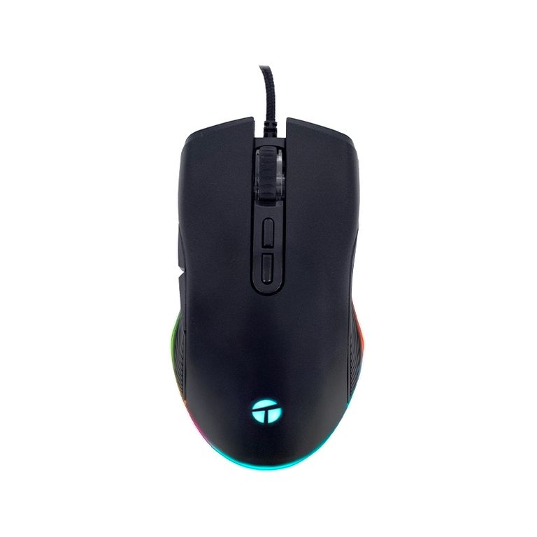 Mouse Gamer Te-1233G Dpi Hasta 7200 Rgb 7 Botones Usb Negro