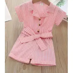 GENERICO - Enterizo short para niñas rosado