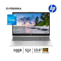 HP - Laptop 15-FD0260LA Intel Core 5 120U, 16Gb Ram, 512Gb SSD 15.6"-B9TX9LA