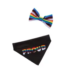 GENERICO - Set Corbata y Badana para perro - Proud - Negro - S