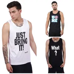 M MUSCLE MUSEUM - Pack Luchadores x 3 Bividis Deportivos colores Blanco y Negro para Hombre