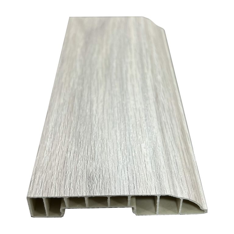 ZOCALO PVC ROBLE GREIGE 8CM ALTO MEDIDAS 2400X80X15MM
