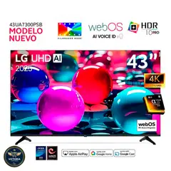 LG - Televisor 43 Pulg Ultra HD 4K AI ThinQ 43UA7300PSB modelo 2025