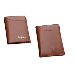 PERRY JHAN - Billetera de Cuero cuatro cuerpos para Hombre