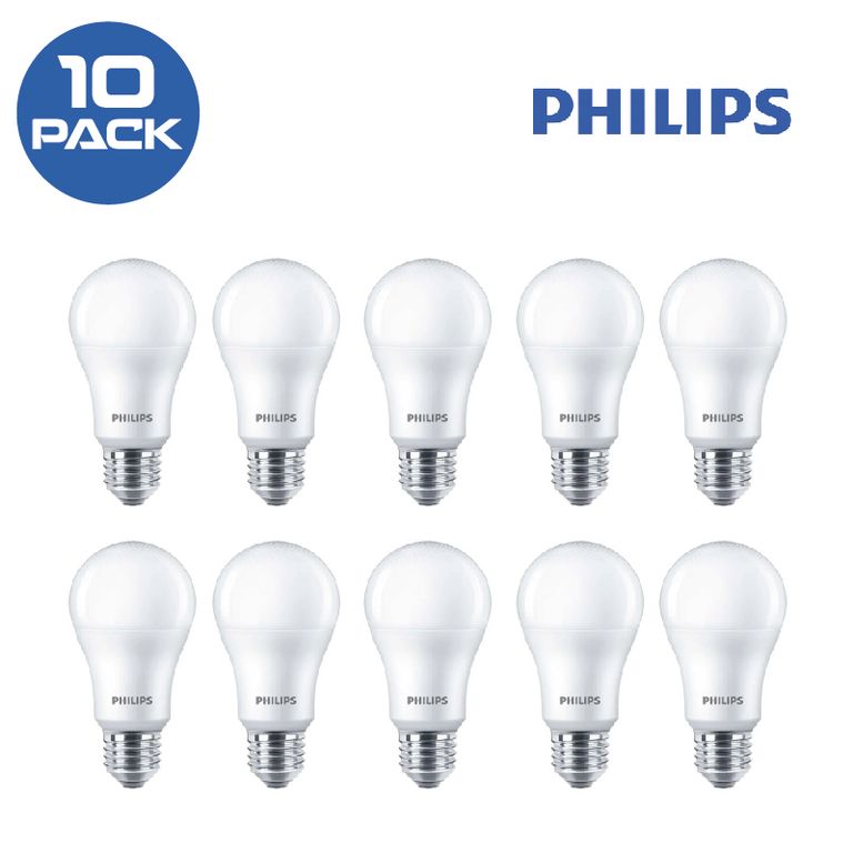 Pack 10 Focos LED 13W Luz Blanca EcoHome E27 6500K