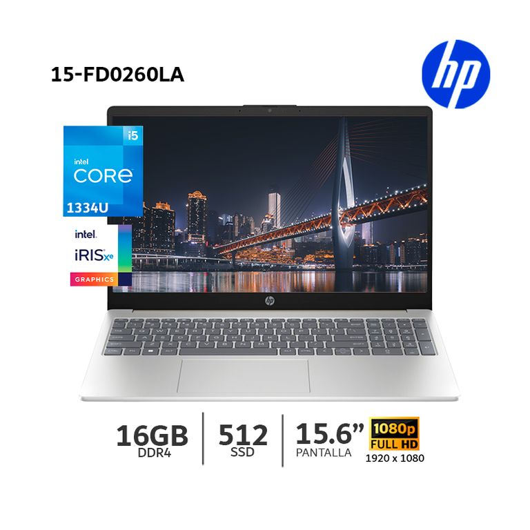 Laptop 15-FD0260LA Intel Core i5-1334U 16Gb Ram 512Gb SSD Pantalla 15,6 B9TX9LA