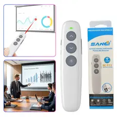 GENERICO - Presentador Láser Inalámbrico - Control Remoto para PowerPoint y PDF - Puntero Rojo 24GHz