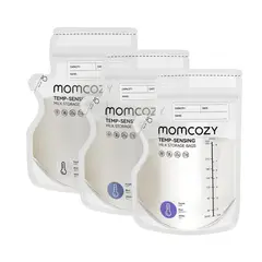 MOMCOZY - Bolsas de almacenamiento para leche materna con sensor de Temperatura 8 oz - Cj x 120 unds