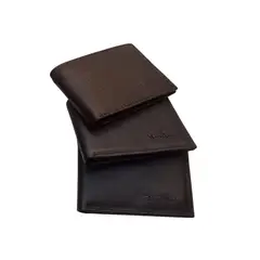 PERRY JHAN - Billetera de Cuero tres cuerpos para Hombre - Diseño Horizontal