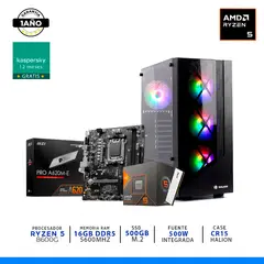 AMD - PG GAMER RYZEN 5 8600G, 16GB DDR5, SSD 500GB, RGB
