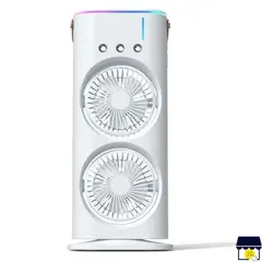GENERICO - Ventilador aire acondicionado portatil humidificador recargable giratorio con control