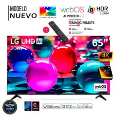 LG - Televisor 65 Pulgadas Ultra HD 4K AI ThinQ 65UA7300PSB Modelo 2025 + Control Inteligente Magic