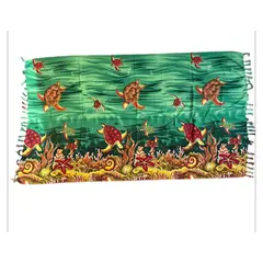 GENERICO - Pareo Pañoleta Tortuga Coral 180x100 cm HINDU