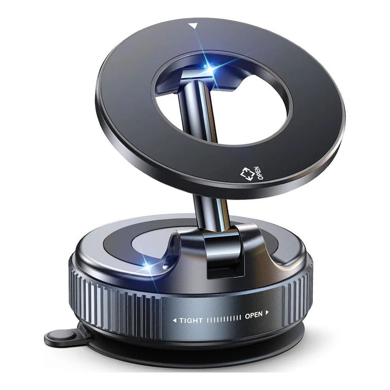 Soporte Magnético para Celular Auto y Escritorio con Succión al Vacío Ajustable