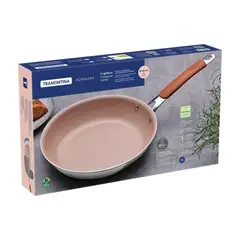 TRAMONTINA - Sarten de Acero Inoxidable y Aluminio con Cerámica Romagna Marfil 20 cm