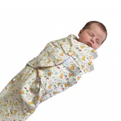 GENERICO - Manta de algodón con Saquito para bebé 0-3 meses - Patitos