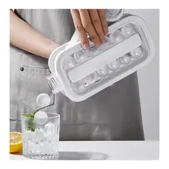 GENERICO - BOTELLA HIELERA PORTATIL 2 en 1 MOLDE PARA HACER HIELO CIRCULAR