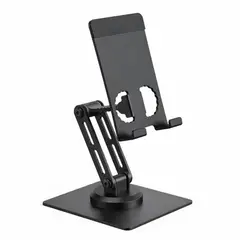 GENERICO - Soporte De Aluminio Para Teléfono Con 3 Ejes Altura Ajustable Con Rotación 360°