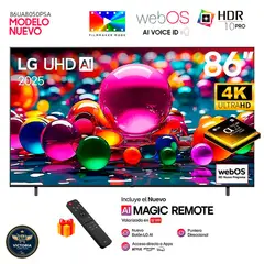 LG - Televisor 86” Pulg UHD 4K ThinQ AI 86UA8050PSA Smart TV