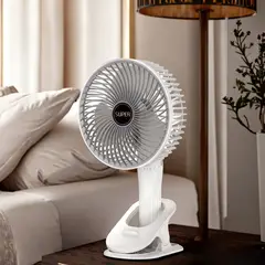 GENERICO - Ventilador Portátil Recargable USB Con 3 Velocidades - Gris