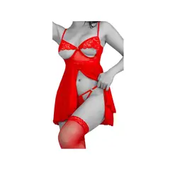 GENERICO - BABYDOLL LENCERIA DE ENCAJE SEXY
