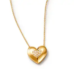 ESIKA - Collar Pearl Heart Corazon