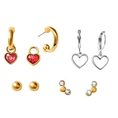 ESIKA - Set Aretes x4 Empire Heart Corazon