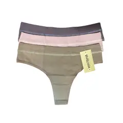 MINTANA - PACK 3 TRUZAS CULOTTE PRETINA ANCHA ALGODON MUJER