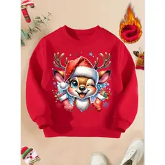 GENERICO - Polera Niña con estampado navideño