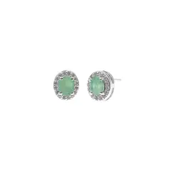 BALIQ - Aretes Esmeralda Plata 925