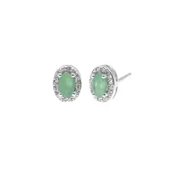 BALIQ - Aretes Esmeralda Plata 925