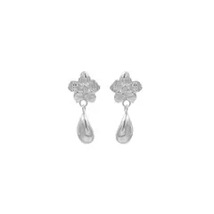 BALIQ - Aretes Flor Gota en Plata 925
