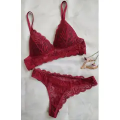 GENERICO - CONJUNTO DE ROPA INTERIOR MUJER EN ENCAJE